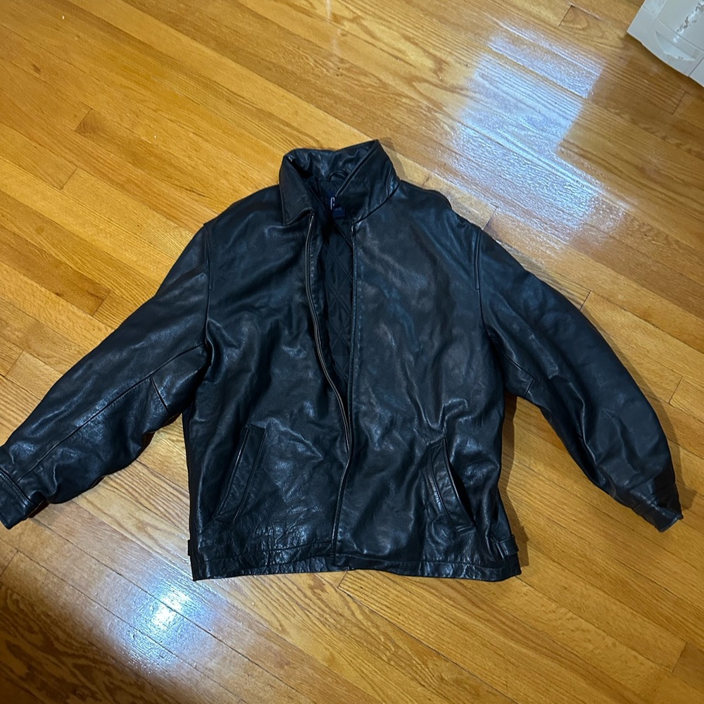 GAP Black Bomber Jacket Classic Varsity Style
